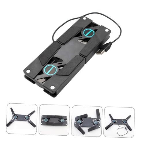 2PCS Laptop Cooler Pad with Dual Fans USB Powered Quiet Cooling Stand Anti-Slip Mat Compatible with All Laptop for Gaming and Work