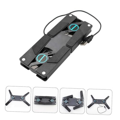 2PCS Laptop Cooler Pad with Dual Fans USB Powered Quiet Cooling Stand Anti-Slip Mat Compatible with All Laptop for Gaming and Work