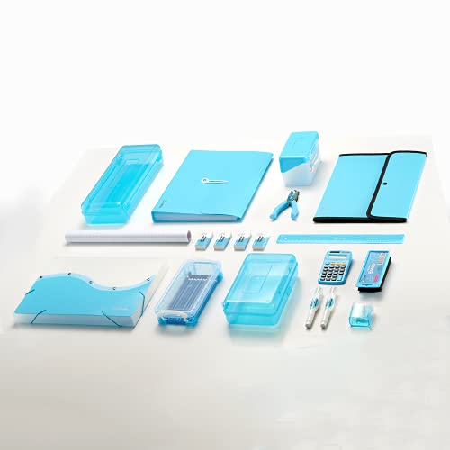 Enday Index Card Holder 3x5, Blue Index Card Case with 5 Tab Dividers, Index Card Organizer, Flash Card Holder, Holds 100 Cards, 4 Pack - color: BLUE, size: 4