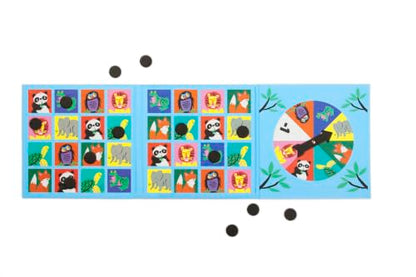 Mudpuppy Wild Bingo – Animal Version of Travel-Friendly Magnetic Board Game with Adorable Illustrations of Animals for Children Ages 4 to 10, 2 Players - style: Wild Bingo