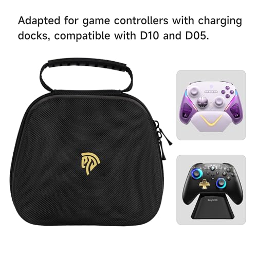 EasySMX Controller Carry Case Travel Case Travel Organizer Pouch D05 D10, Compatible with Manba Controller, 8BitDo Docked Ultimate& Ultimate 2C and Echtpower EP40