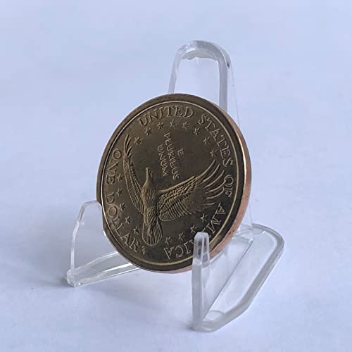 LRANFOW Coin Stand 50 PCS 1.4" Acrylic Stands for Display Coins Challenge Medals Casino Chips - size: 50 PCS / 1.4"