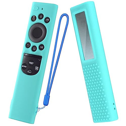 Silicone Case for Samsung BN59-01385 BN59-01386 TM2280E BN59-01391 Silicone Cover for Samsung Smart TV Solar Cell Remote Control 2022 Silicone Remote Control Sleeve (Mint Green) - color: mint green