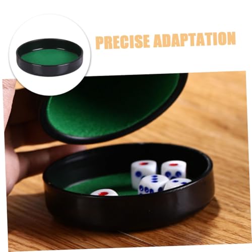 Yardwe 5pcs Dice Cup Base Tray Durable Shaker Lid Soundproof Design for Party Props Game Supplies and Ktv Use