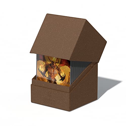 Ultimate Guard RTE Boulder 100+, Deck Case for 100 Double-Sleeved TCG Cards, Brown, 97% Renewable, Made in Germany, Secure & Durable Storage - color: Brown