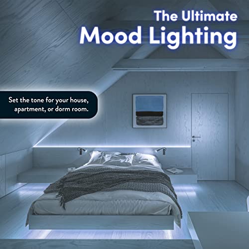 Luminoodle Bias Lighting, Backlight Kit for Monitors up to 24" - USB LED Light Strip - Computer Monitor Backlight - True White Adhesive Strip - White - Small (<24" TV) - size: White: Small (<24 in TV)