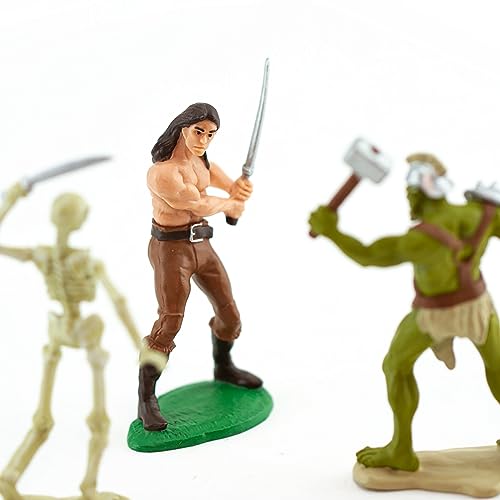 Safari Ltd. Heroes and Monsters Designer TOOB - 6 Mini Fantasy Figurines - Fantasy Toy Set for Boys, Girls, and Kids Ages 3+