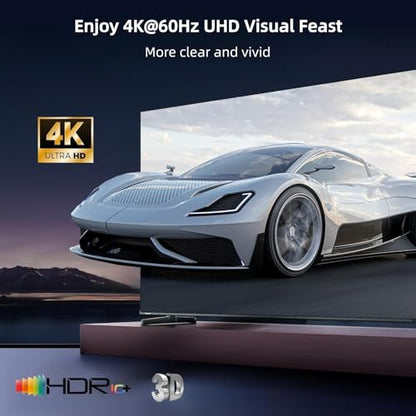 HDMI 2.0 Switch, 4K@60Hz HDMI Switcher 7 in 1 Out with IR Remote, 7 Port HDMI Selector Box Support HDMI2.0, Dolby Vision/Atmos, HDR10 for Box, Switch, PS5/4, Roku, Fire -Stick