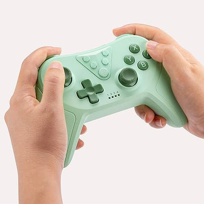 EasySMX Wireless Pro Controller for Switch/Switch Lite/Switch OLED, T37 Wireless Switch Controller with 6-Axis Gyro, Motion Support, Adjustable Dual Turbo, Enhanced Switch Remote Gamepad - color: Green