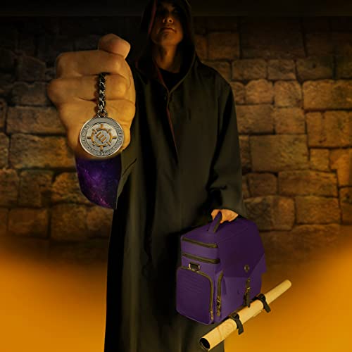 ENHANCE Travel Bag for DND Collector's Edition, Bag Compatible with Dungeons and Dragons, Battle Mat Holder, Dice Pockets and Accessories, Carry 4-8 Books (Purple Dragon) - color: Purple Dragon