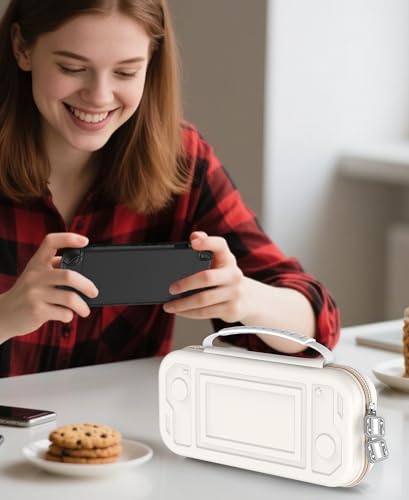 AIfasterfly Switch Carrying Case for Nintendo Switch 2 (2025)/Switch/OLED, Switch Travel Carrying Case Hard Shell Protective for Nintendo Switch 2 Accessories, 20 Game Card Slots - size: Case only-White
