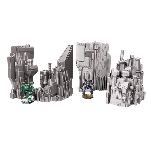 6mm Sci-Fi Cityscape Bundle 4 - Tabletop Terrain for Miniatures Games Such as Epic Battletech Adeptus Titanicus (Bundle 4) - size: Bundle 4 without Hexes