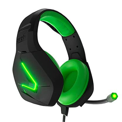 Orzly Gaming Headset (Green) for PC and Gaming Consoles PS5, PS4, Xbox Series X | S, Xbox ONE, Nintendo Switch & Google Stadia Stereo Sound with Noise Cancelling mic - Hornet RXH-20 Sagano Edition - color: Green