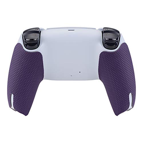 eXtremeRate PlayVital Purple Anti-Skid Sweat-Absorbent Controller Grip for ps5 Controller, Professional Textured Soft Rubber Pads Handle Grips for ps5 Controller - color: Purple