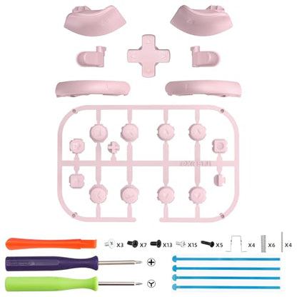 eXtremeRate DIY Replacement Full Set Buttons for Joycon 2, Custom ABXY Direction Keys Dpad + - C Home Capture Release L R ZR ZL Trigger Buttons for Nintendo Switch 2 Controller - Cherry Blossoms Pink - color: Cherry Blossoms Pink