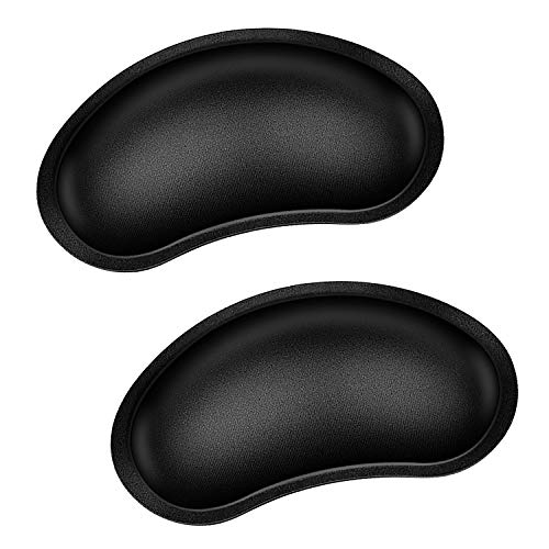 Mouse Wrist Rest, Canjoy 2 Pack Wrist Rest for Mouse Memory Foam Wrist Pad | Soft Fabric Mouse Wrist Rest Pad Support Cushion with Anti-Skid Rubber Base,Ergonomic Pain Relief Mouse Hand Rest (Black) - color: Black