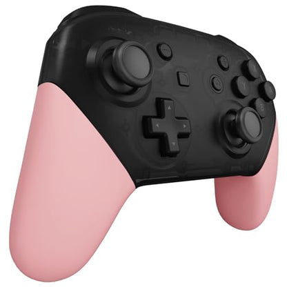 eXtremeRate Puffy Pink Replacement Handle Grips for Nintendo Switch Pro Controller, DIY Custom Hand Grip Shell for Nintendo Switch Pro - Controller NOT Included - color: Puffy Pink