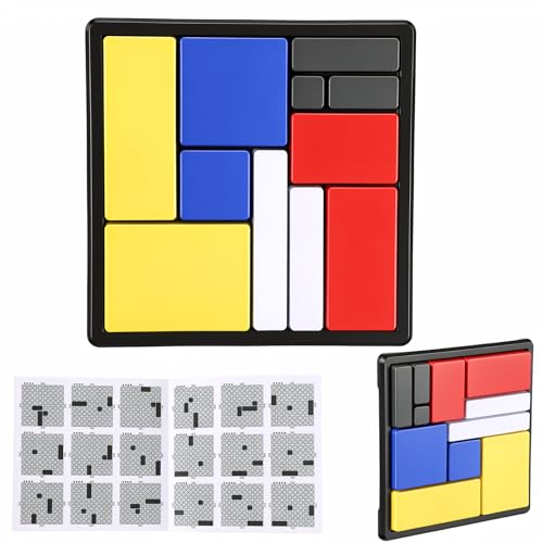 WLLHYF Logic Puzzle Brain Teaser Game for Adults, 2 Pcs 88 Challenges 4 Difficulty Levels Puzzle Toys Portable Design Brain Training Logic Puzzles Game for Travel Classrooms Homes