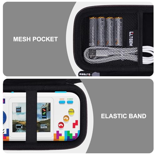 LTGEM Case Compatible with My Arcade Handheld Portable Video Game Console, Hard Shell Travel Carrying Storage Bag - Black(Case Only) - color: 1.Black