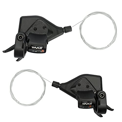 CYSKY Bike Shifter Levers 1 Pair 3x7 21 Speed Gear Shifter Mountain Bicycle Derailleur with Gear Indicator Right and Left Thumb Shift Levers Combo - color: 3x7 21 Speed