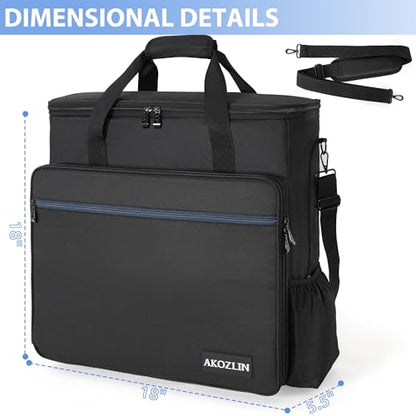 AKOZLIN Padded Mixer Gig Bag DJ Controller Travel Shoulder Bag18 X18 X5.5 DJ Mixer Case - size: 18"X 5.5"X 18"