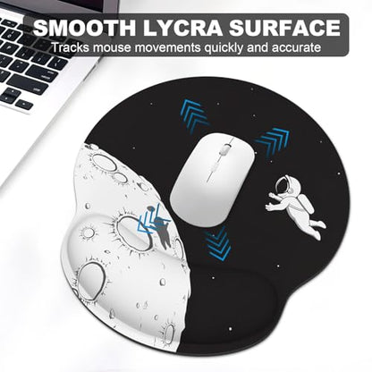 Ergonomic Mouse Pad with Wrist Rest and Keyboard Wrist Rest, Mousepad and Wrist Rest for Computer Keyboard, Pain Relief, Non-Slip Rubber Base, Mouse Pad with Wrist Support for Gaming, Astronaut - color: Astronaut