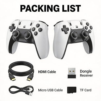 Retro Gaming Console Enjoy a Classic Gaming Experience Plug & Play Retro Game Tv Console Stick HDMI 4K Dual 2.4G Wireless Controllers Emulators