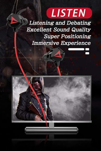 KASOTT Battle Buds Pro in-Ear Gaming Headset with Dual Microphone, Mute and Volume Control, Wired Earphones for Mobile Gaming, Nintendo Switch, Xbox One, PS, PC (Black) - color: Black