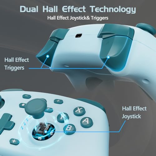 Kujian Wireless Switch Controller for Switch/Switch 2/OLED/Lite (Lake Blue) - color: Lake Blue
