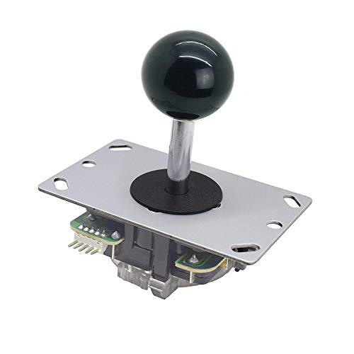 Black Ball Top Handle 5 Pin Micro Switches 4 & 8 Way Adjustable Arcade Joystick Replacement Cable Parts for Mame Jamma Arcade USB Encoder PC Game Cabinet DIY Joystick and Button Kit…