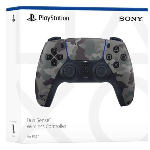 PlayStation Sony 5 DualSense Wireless Controller - Gray Camouflage (Renewed) - color: Gray Camouflage