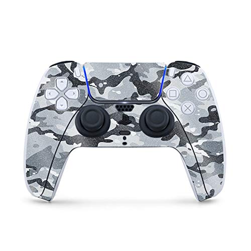MightySkins Glossy Glitter Gaming Skin for PS5 / PlayStation 5 Controller - Gray Camouflage | Durable High-Gloss Glitter Finish | Easy to Apply and Change Style | Made in The USA - color: Gray Camouflage