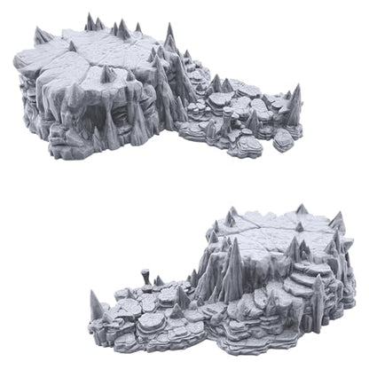 EnderToys Raised Caverns - DND Terrain Scenery for Tabletop 28mm Miniatures Wargame