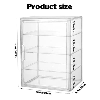 Clear Acrylic Miniature Storage Case Stackable Miniature Carrying Case for Collectibles Transport Action Figure Display case with Magnetic Door for Warhammer 40k Miniatures,Death Guard 40k