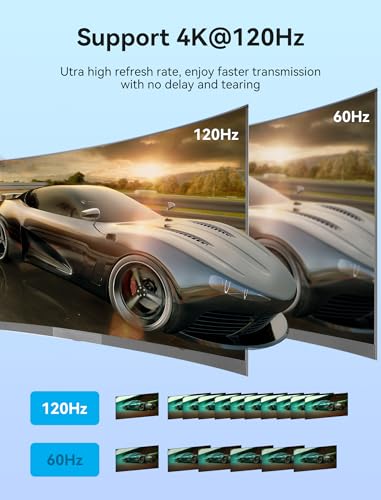 VENTION 8K HDMI Switch 2 in 1 Out, HDMI Switch 4K 120Hz with LED Indicators/HDMI 2.1 Switch/HDMI 2 in 1 Out Switcher Support 8K 4K 3D HDR for Xbox PS5/4/3 Blu-Ray TV/Player/Laptop PC - color: 8K