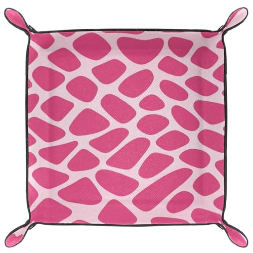 Pink Cow Pattern Dice Tray Dice Rolling Tray Folding Dice Holder for Dice Games, Like RPG, DND and Other Table Games - color: Multi 4