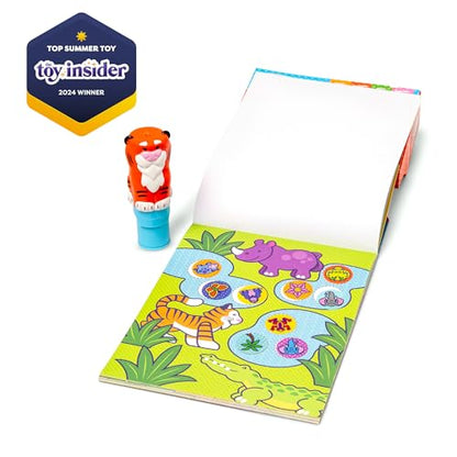 Melissa & Doug Sticker Wow!™ 24-Page Activity Pad and Sticker Stamper, 300 Stickers, Arts and Crafts Fidget Toy Collectible Character – Tiger - for Kids Ages 3+ - FSC Certified - color: Tiger, size: Single