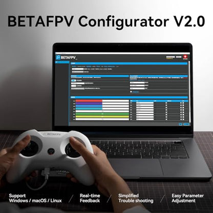 BETAFPV LiteRadio 2 SE ELRS V3 Radio Transmitter Remote Controller, Support BETAFPV Configurator V2, Firmware Update, FPV Simulator, USB-C Charging, Joystick Calibrate, for FPV RC Drone Quad -Mode 2