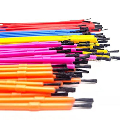 150pcs Plastic Paint Brushes Set Acrylic Paint Brushes Watercolor Brushes Colorful Detail Painting Kit Art Supplies for Educational & Learning Activity, 170mm - color: 150pcs Paint Brushes