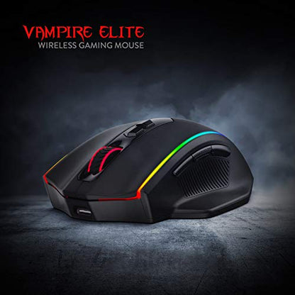 Redragon M686 Wireless RGB Optical Gaming Mouse 16000 DPI Remapping Keys | Cable-Free 0 Delay, Smooth Precise Tracking, Custom Macro Keybinds, Vibing Backlight, Ergonomic Grip Body Comfort