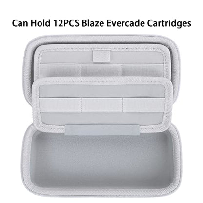Aenllosi Hard Case for 12PCS Blaze Evercade C64 Alwa Cathedral, White | Hard shell construction, Water-resistant design, Dust-resistant design, Smooth zipper access, Case only