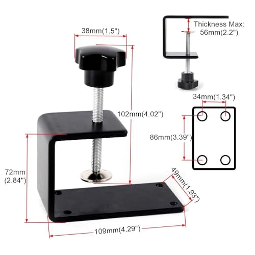 Handbrake Mount Compatible with USB Shifter Handbrake PC for Racing Games G25/27/29/920/923 T500 Universal(Only Clamp) (Black)