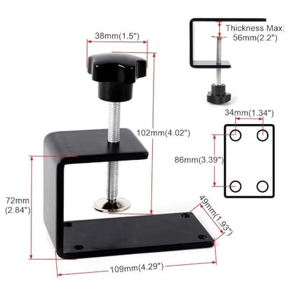 Handbrake Mount Compatible with USB Shifter Handbrake PC for Racing Games G25/27/29/920/923 T500 Universal(Only Clamp) (Black)