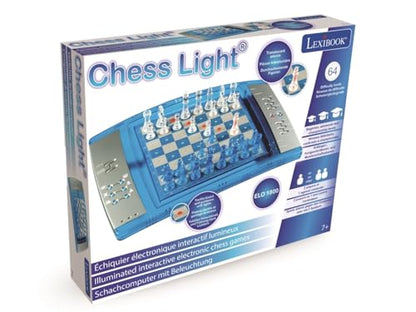 Lexibook, ChessLight Electronic Chess Game, LCG3000 | Touch-sensitive board, 64 difficulty levels, Light and sound effects - style: LCG3000