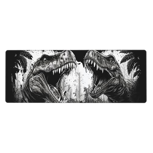 Dinosaur Mouse Pad XL Large Mousepad Non Slip Rubber Base Desk Mat for Laptop Computer Gaming 31.5" X 12" - color: Dinosaur