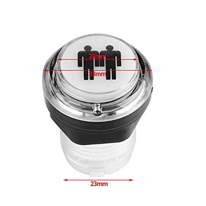4 x LED Start Push Button Kit, Part 1 Player + 2 Player + LED Buttons DIY Push Buttons Player Single Double for Machine Games, coinn Buttons Compatible Arcades Video Games