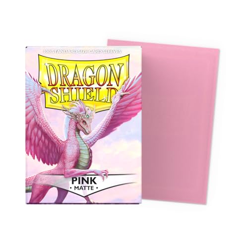 Dragon Shield | Standard Size Matte Card Sleeves | 100 CT - Smooth & Tough TCG Sleeves - Compatible with Pokemon, Flesh & Blood, One Piece & Magic The Gathering | Pink - color: Pink