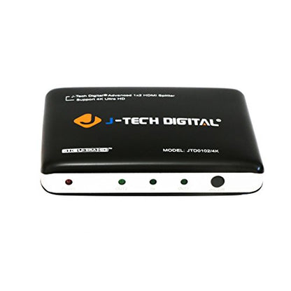J-Tech Digital JTD0102/4K J-Digital Most Advanced 2 Ports HDMI 1X2 Powered Splitter, Support Ultra HD 4K 3840 A 2160 Resolution and 3D - style: 4K 1X2