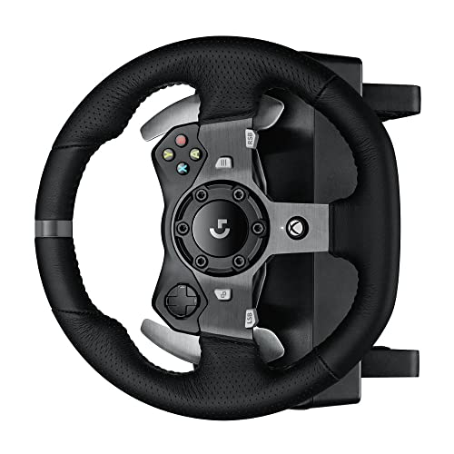 logitech G920 Dual-motor Feedback Driving Force USB Racing Wheel with Responsive Pedals for Xbox One (Renewed)