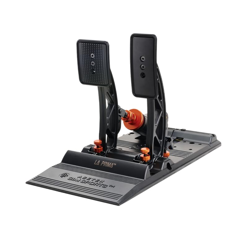 ASETEK SimSports La Prima™ Load Cell Sim Racing Pedals | Adjustable and Customizable Sim Pedals Arms | Built to Replicate Real-Life Racing sim | PC Compatible - size: La Prima